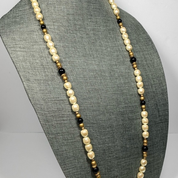 Necklace Vintage Faux Pearls Jewelry 36” - Picture 5 of 8